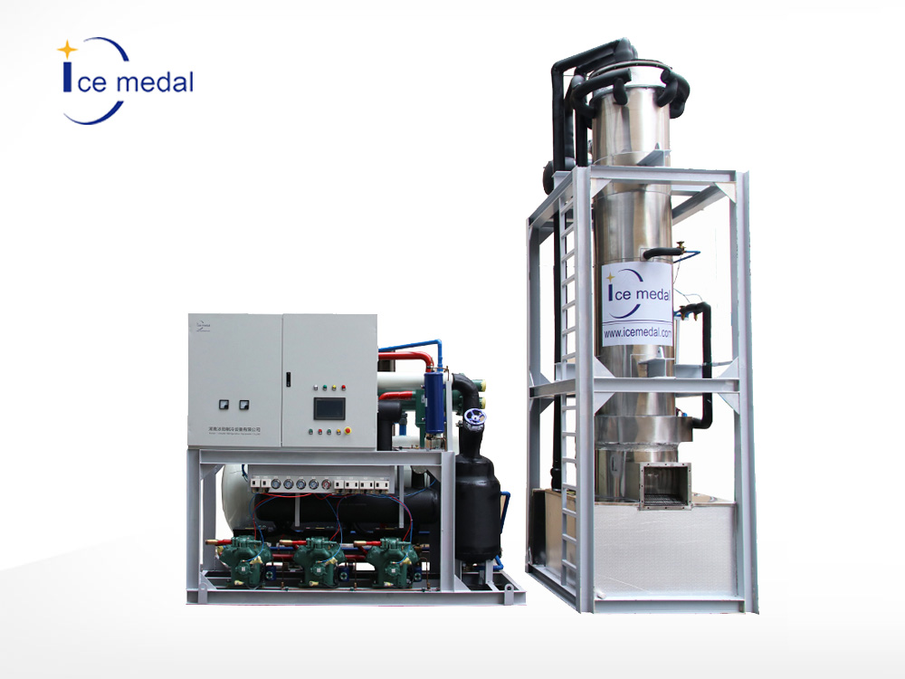大型10吨食用管冰机 食品冷冻保鲜制冰机设备