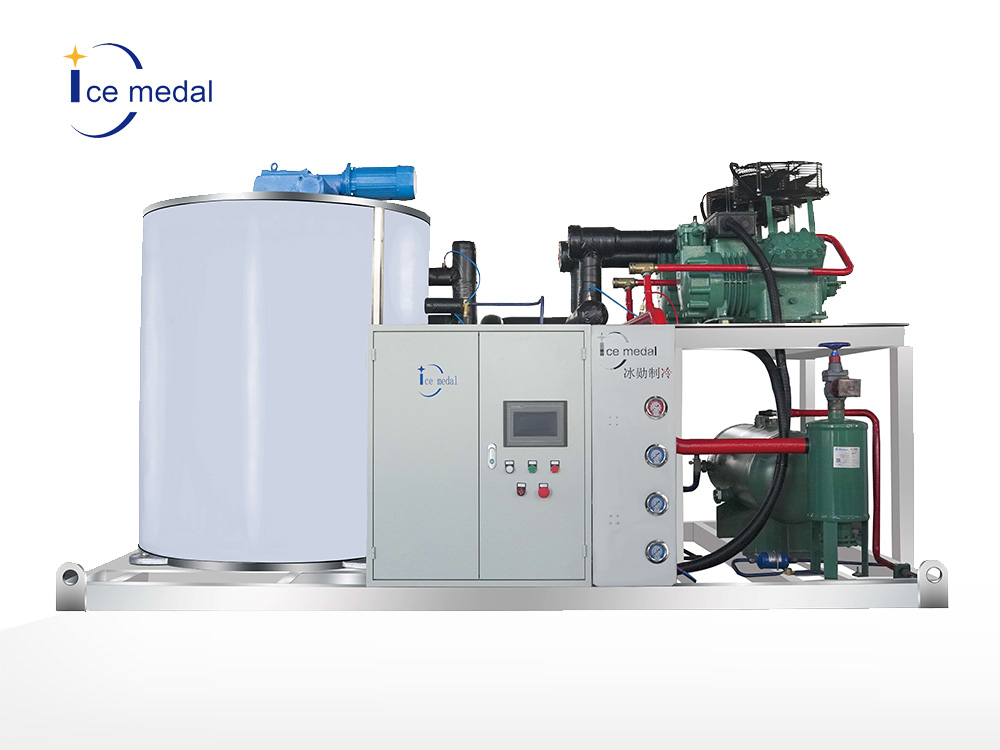 10吨片冰机 化工降温屠宰肉类保鲜食品片冰制冰机